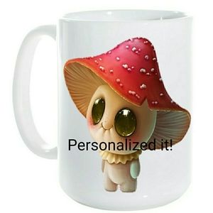 Coffee cup mushroom